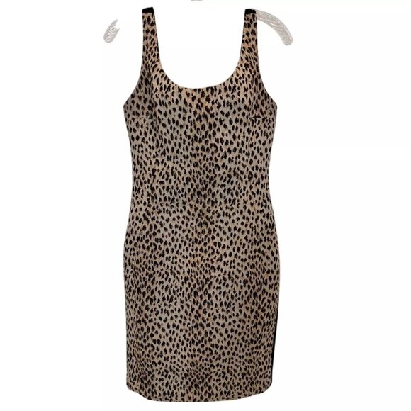 Diane Von Furstenberg Arianna Leopard Print Jacquard Dress Size 6 - Picture 2 of 9